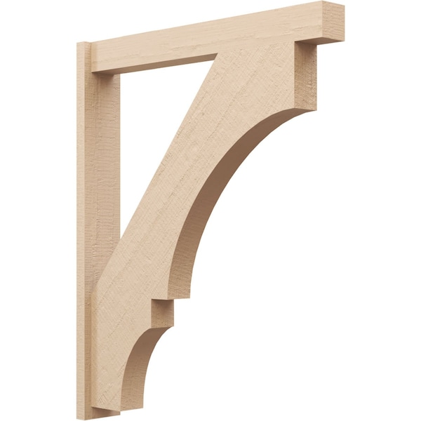 Ekena Millwork 5 1/2-in W x 36-in D x 44-in H Balboa Block Rough Cedar Woodgrain TimberThane Outlooker, Primed Tan OUTUR055X36X44BOA44RCPR - main